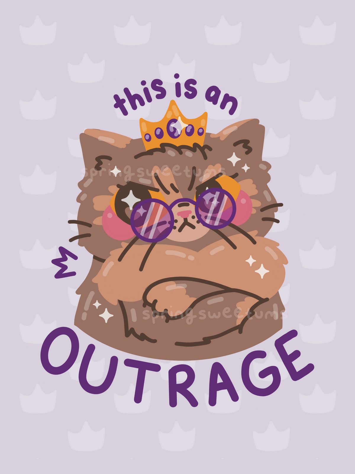 This is an Outrage Vinyl Sticker
