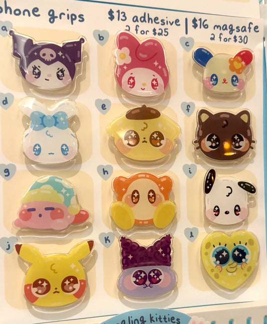 Kawaii Pop-Out Phone Stands