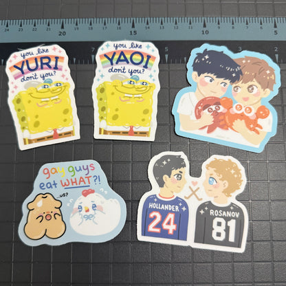 You like YAOI/YURI/ETC don’t you Vinyl Sticker