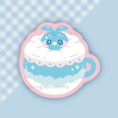 Cloud Bird Pokeccino Vinyl Sticker