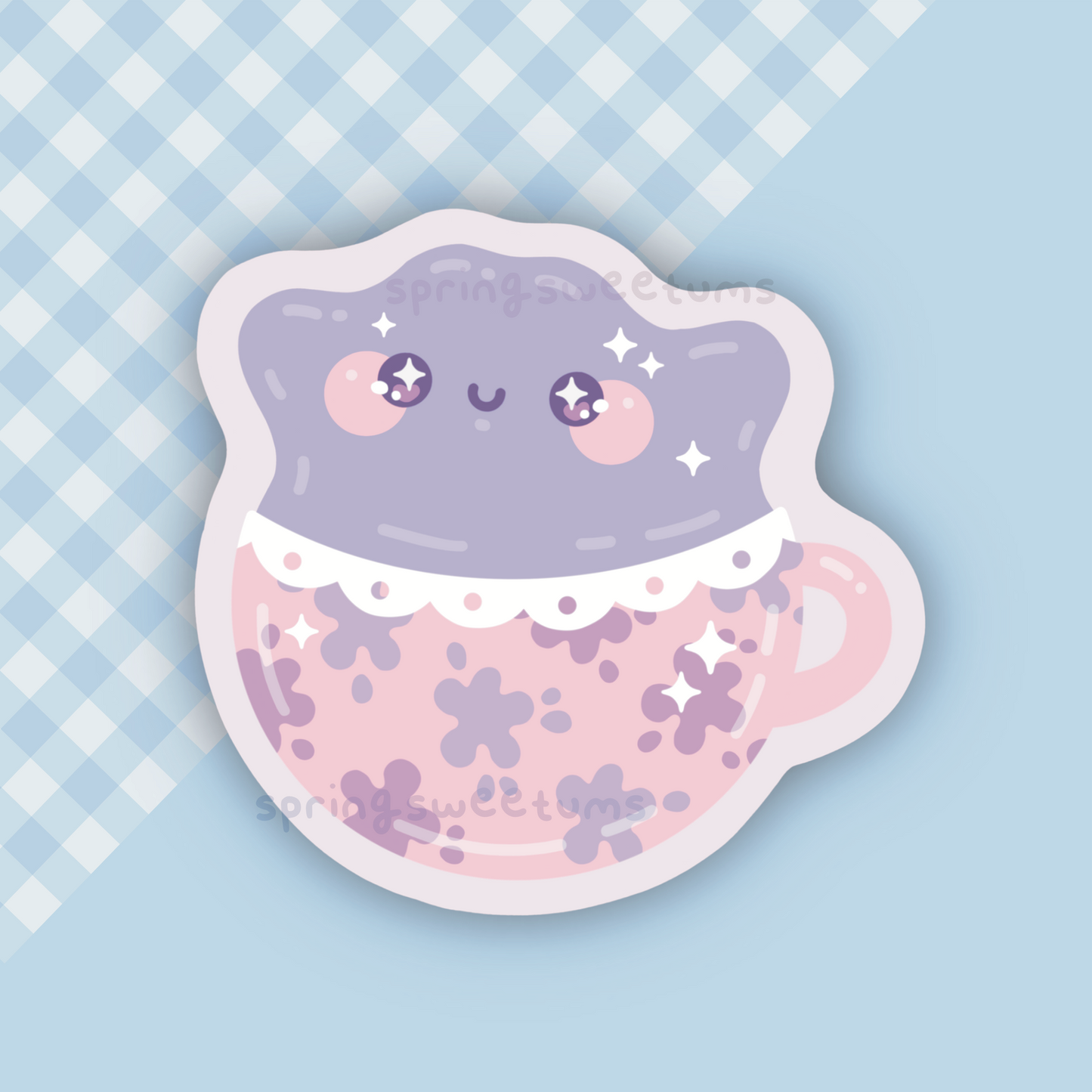 Purple Blob Pokeccino Vinyl Sticker