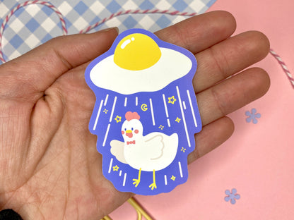Egg UFO Chicken Vinyl Sticker