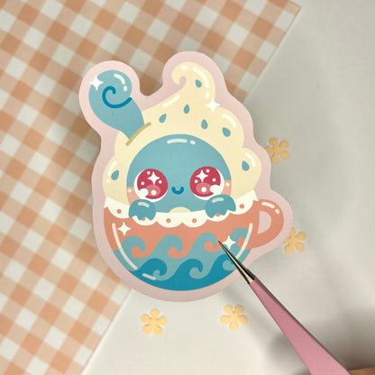 Water Type Pokeccino Vinyl Sticker