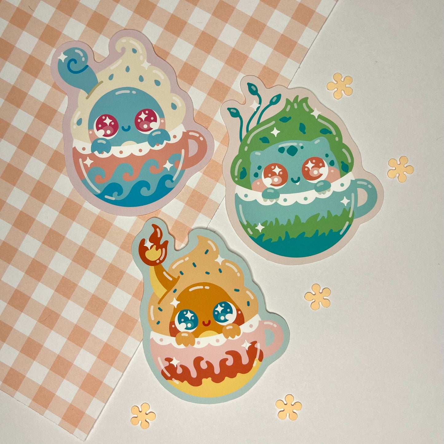 Water Type Pokeccino Vinyl Sticker