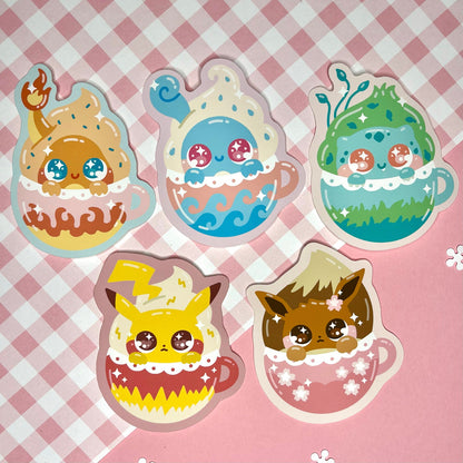 Electric Type Pokeccino Vinyl Sticker