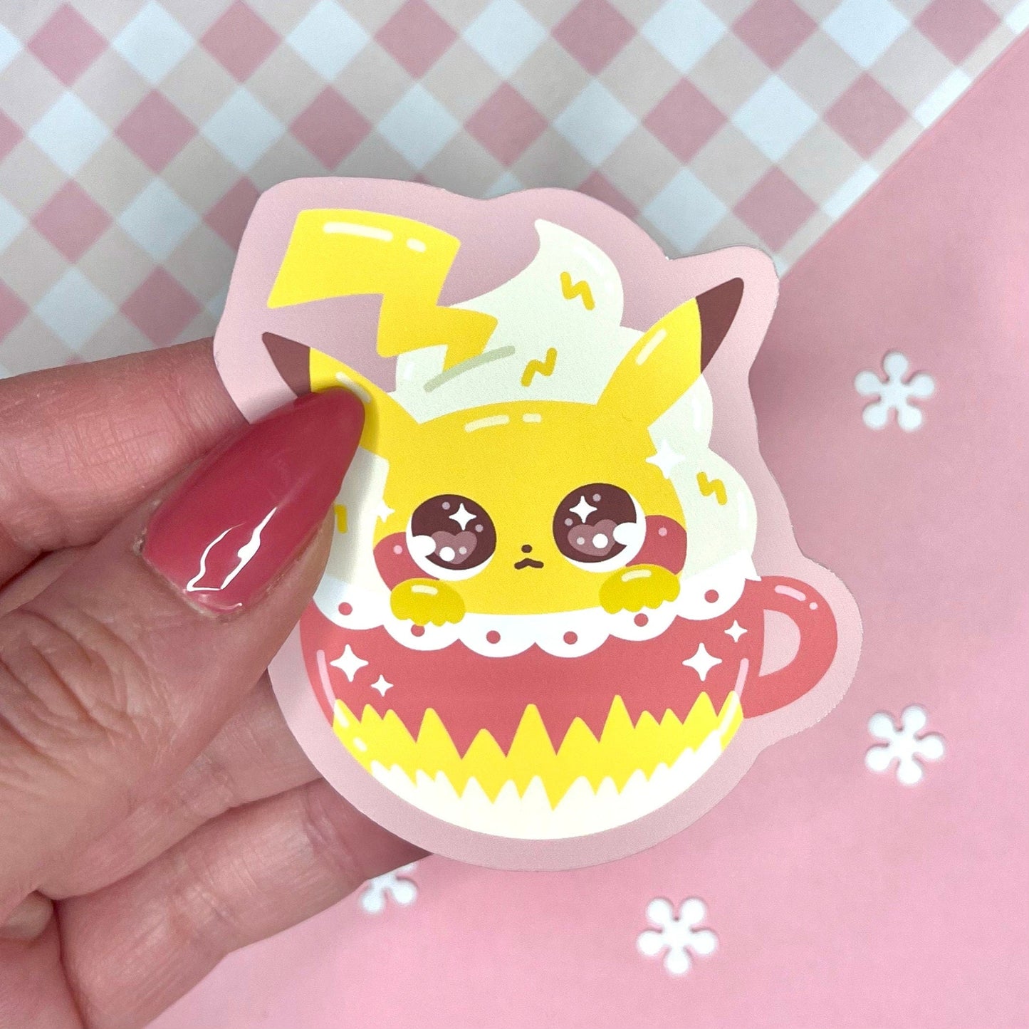 Electric Type Pokeccino Vinyl Sticker