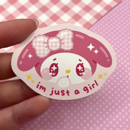 I'm Just A Girl Vinyl Sticker