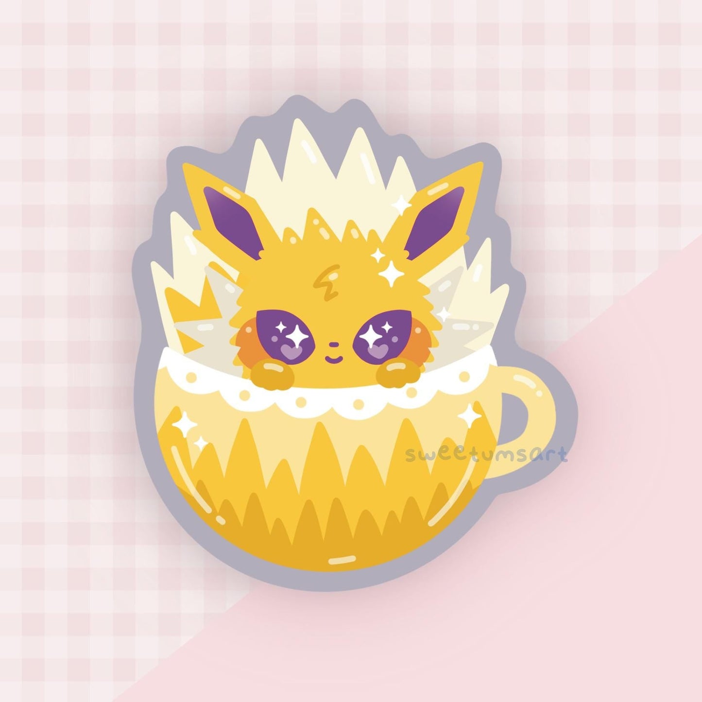Electric Evolution Pokeccino Vinyl Sticker