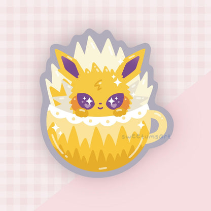 Electric Evolution Pokeccino Vinyl Sticker