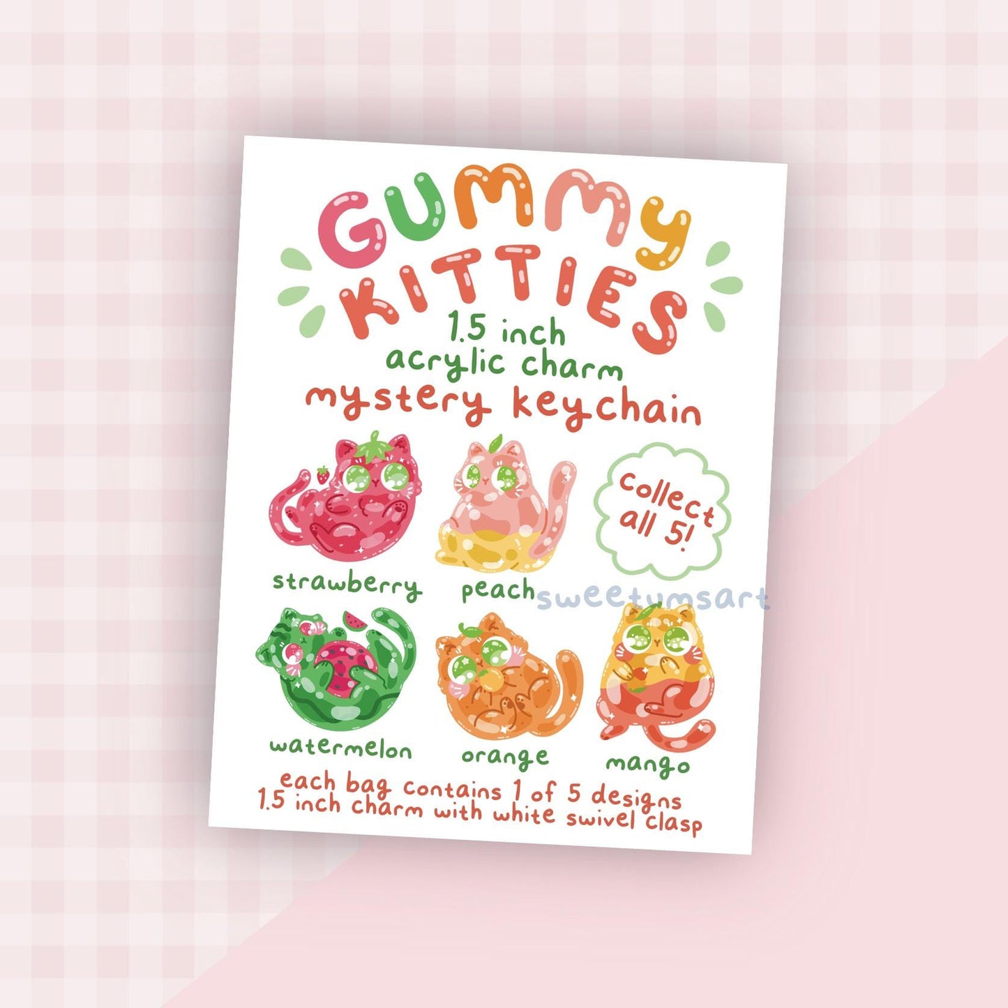 Gummy Kitty Mystery Acrylic Keychain