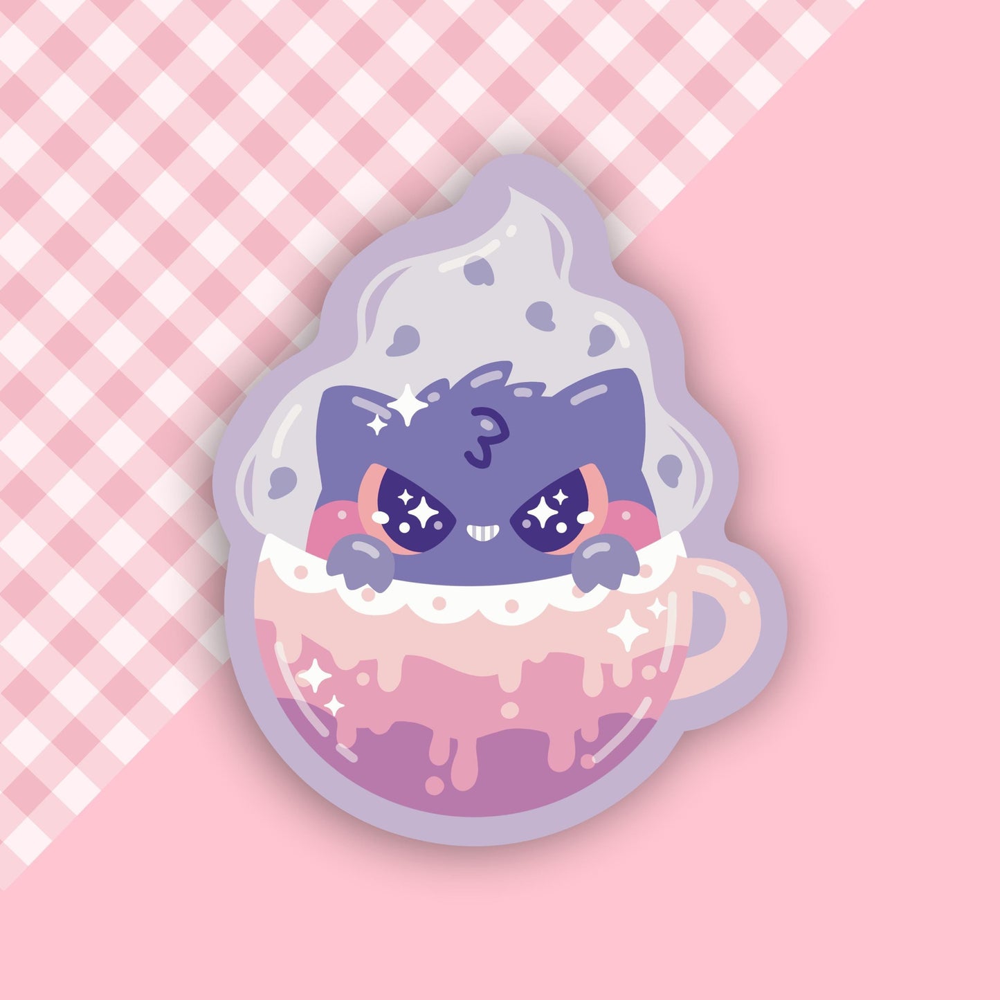 Ghost Type Pokeccino Vinyl Sticker