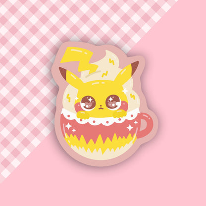 Electric Type Pokeccino Vinyl Sticker