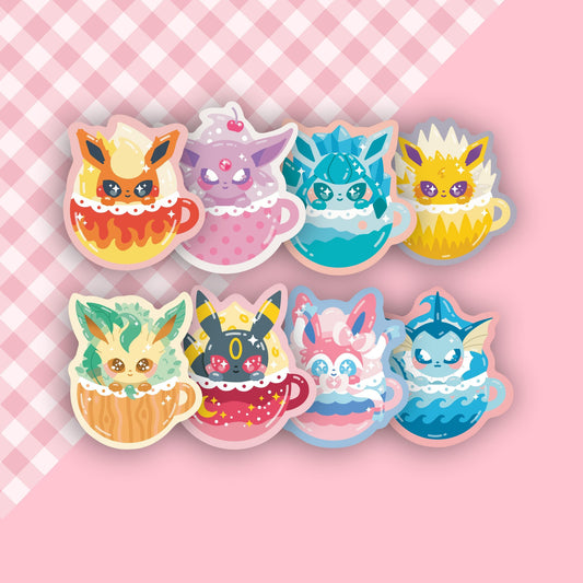 Evolution Pokeccino Sticker Bundle