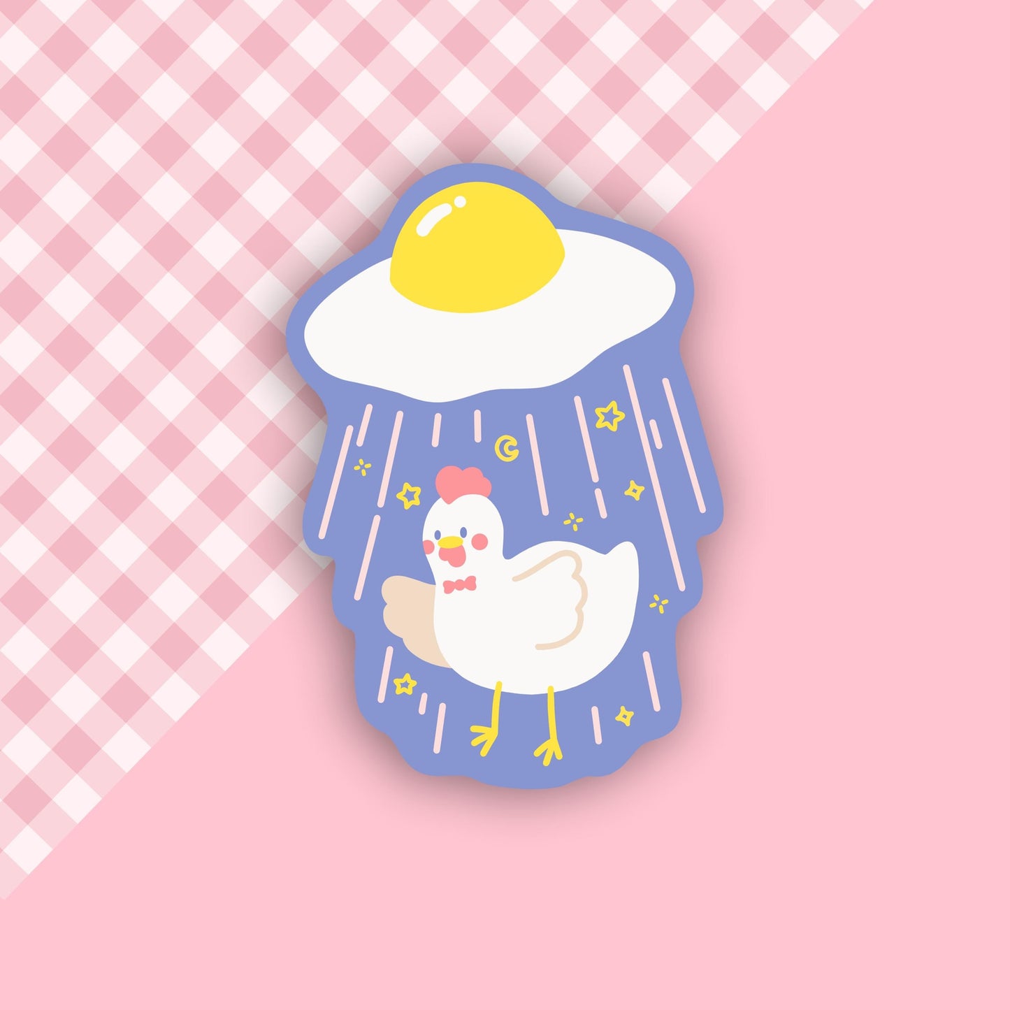 Egg UFO Chicken Vinyl Sticker