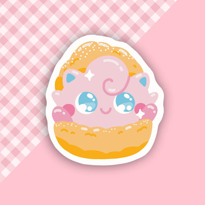 Jiggly Cream Puff Vinyl Sticker
