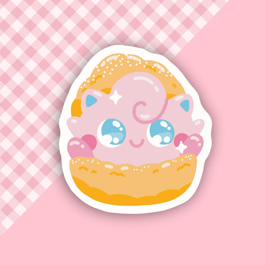 Jiggly Cream Puff Vinyl Sticker