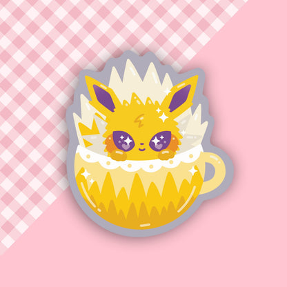 Electric Evolution Pokeccino Vinyl Sticker
