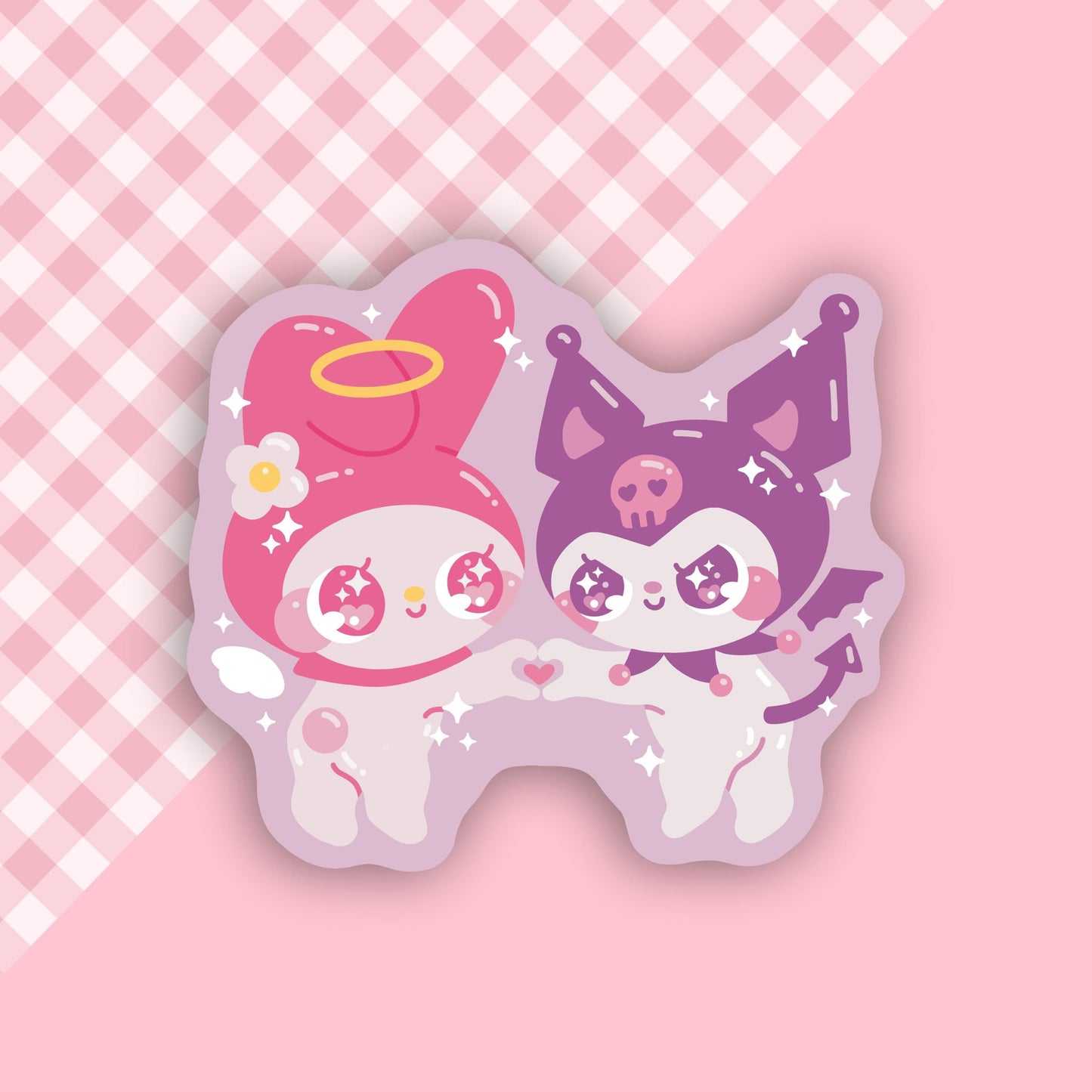 Angel and Devil Vinyl Sticker