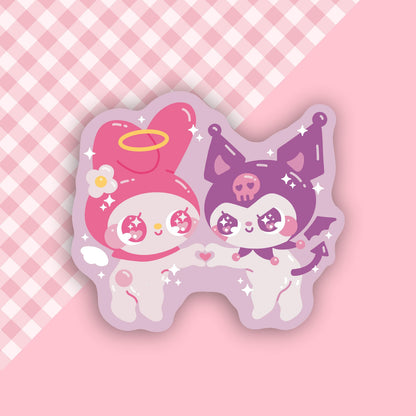 Angel and Devil Vinyl Sticker