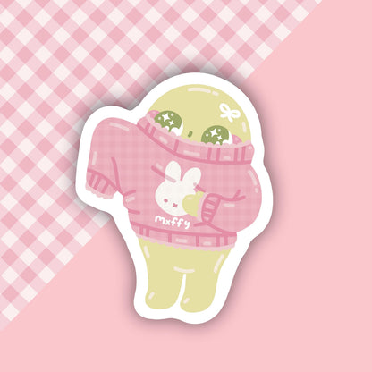 Green Little Guy Vinyl Sticker