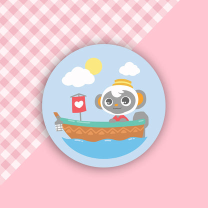 Monkey Sailor Vinyl Sticker