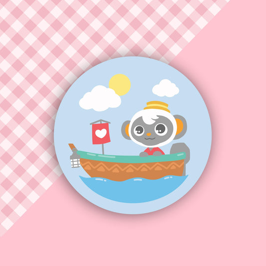 Monkey Sailor Vinyl Sticker
