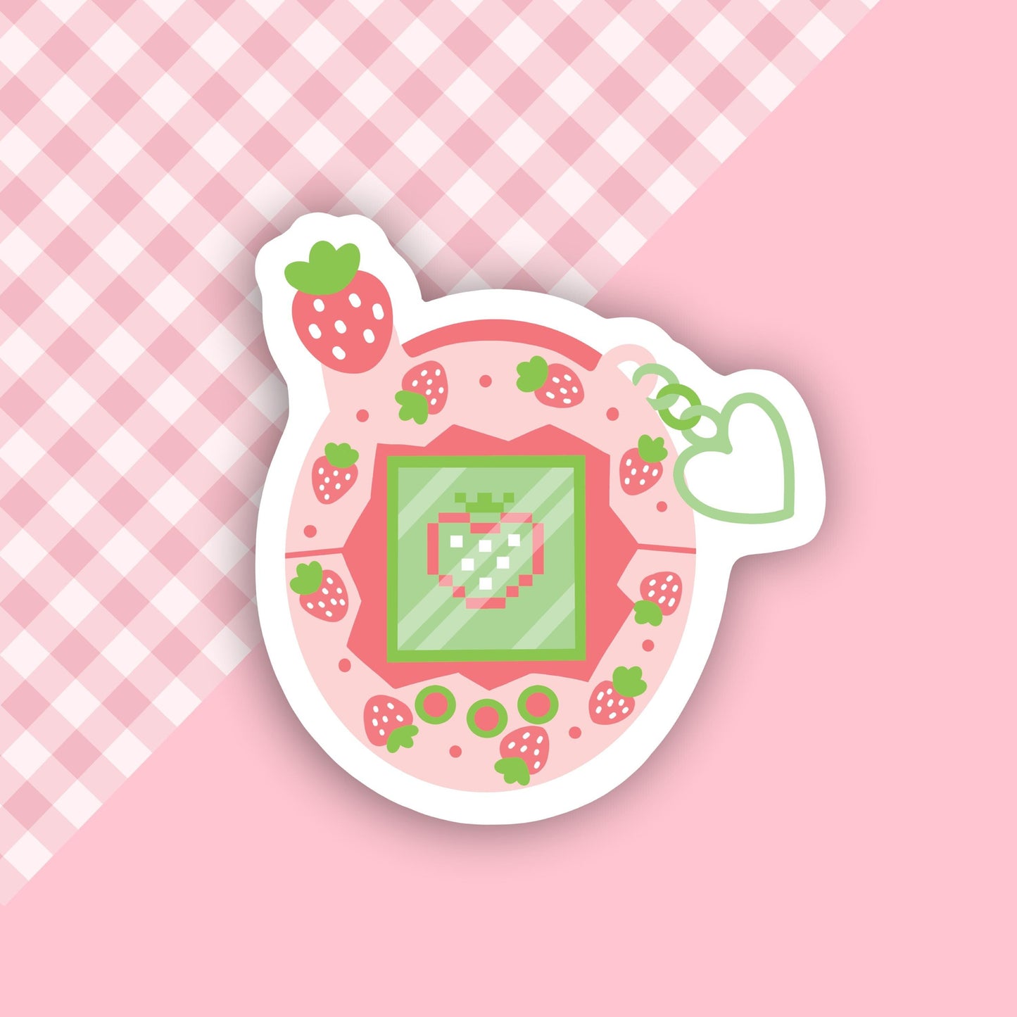 Strawberry Digital Pet Vinyl Sticker