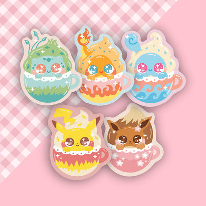 Starter Pokeccino Vinyl Sticker Bundle