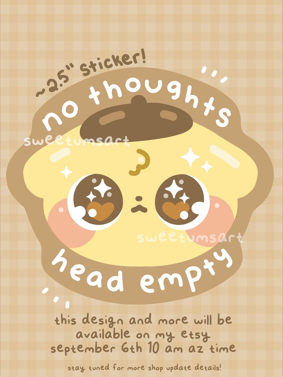No Thoughts Head Empty Vinyl Sticker