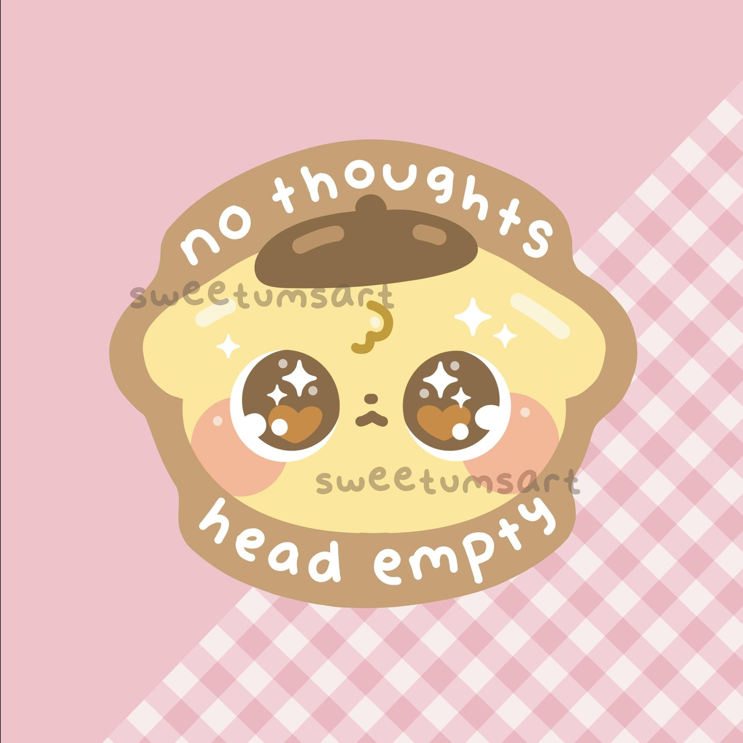No Thoughts Head Empty Vinyl Sticker