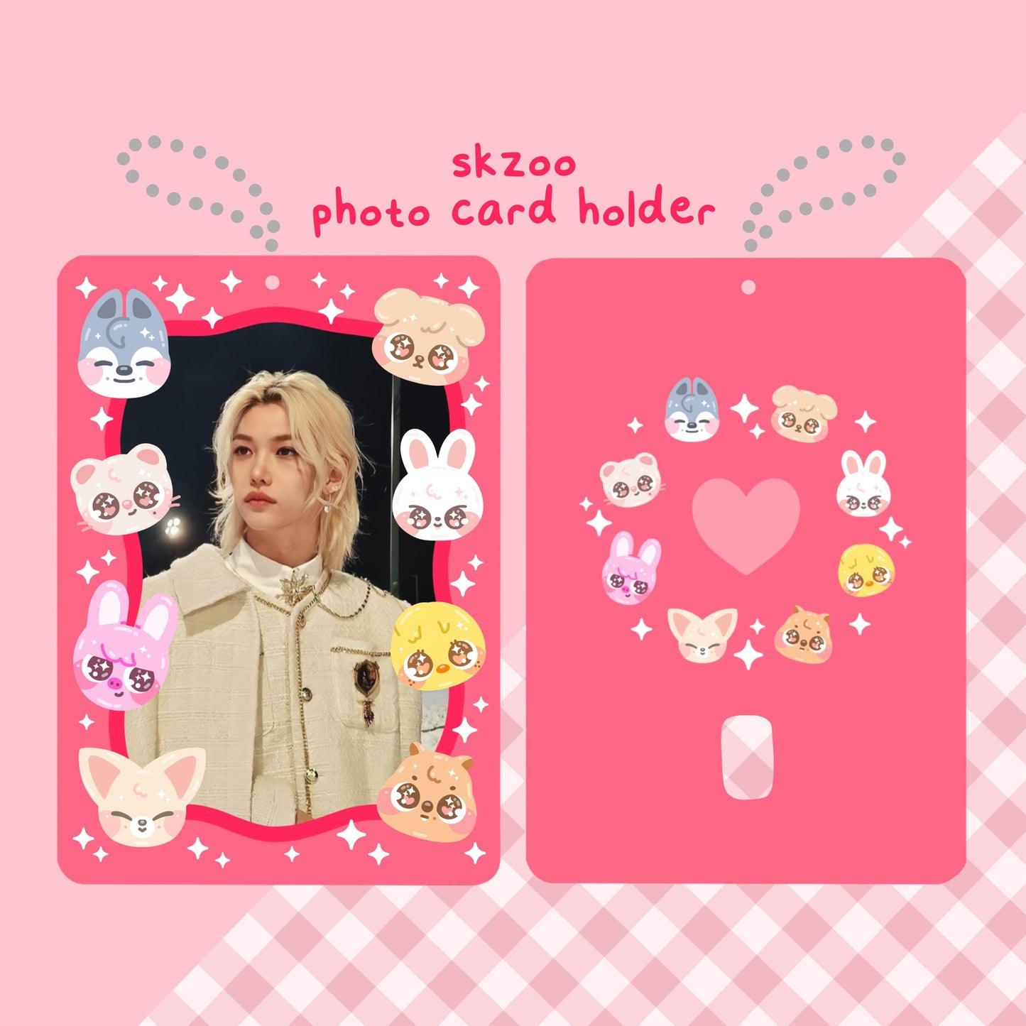 SKZ Photo Card Holder Keychain